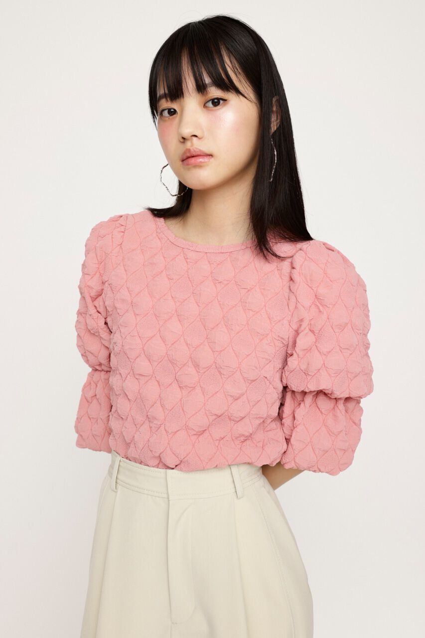 SLY「PUFF SLEEVE CUT トップス」|Tシャツ・カットソー|