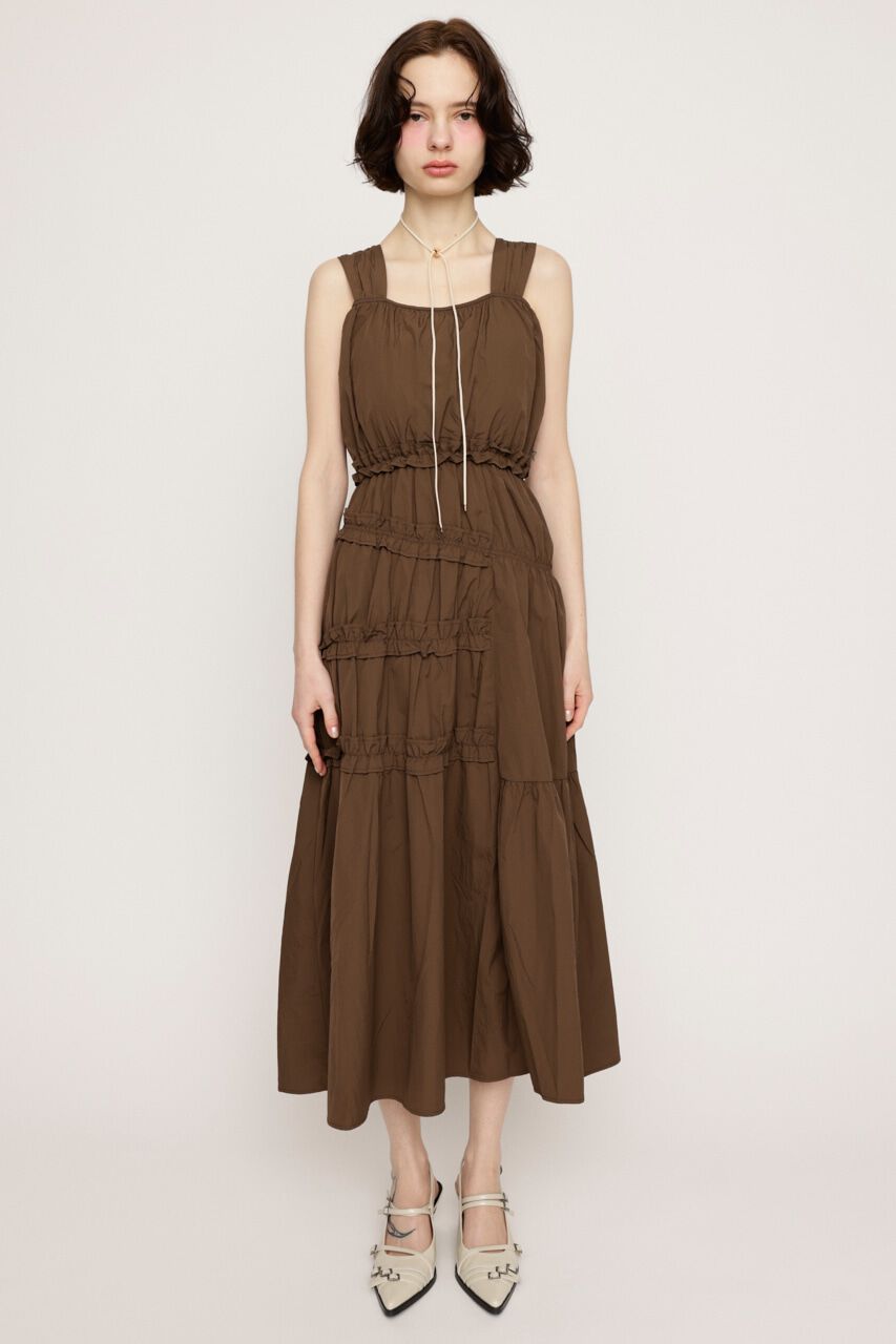 SLY「ASYMMETRY FRILL ロングワンピース」|ワンピース|