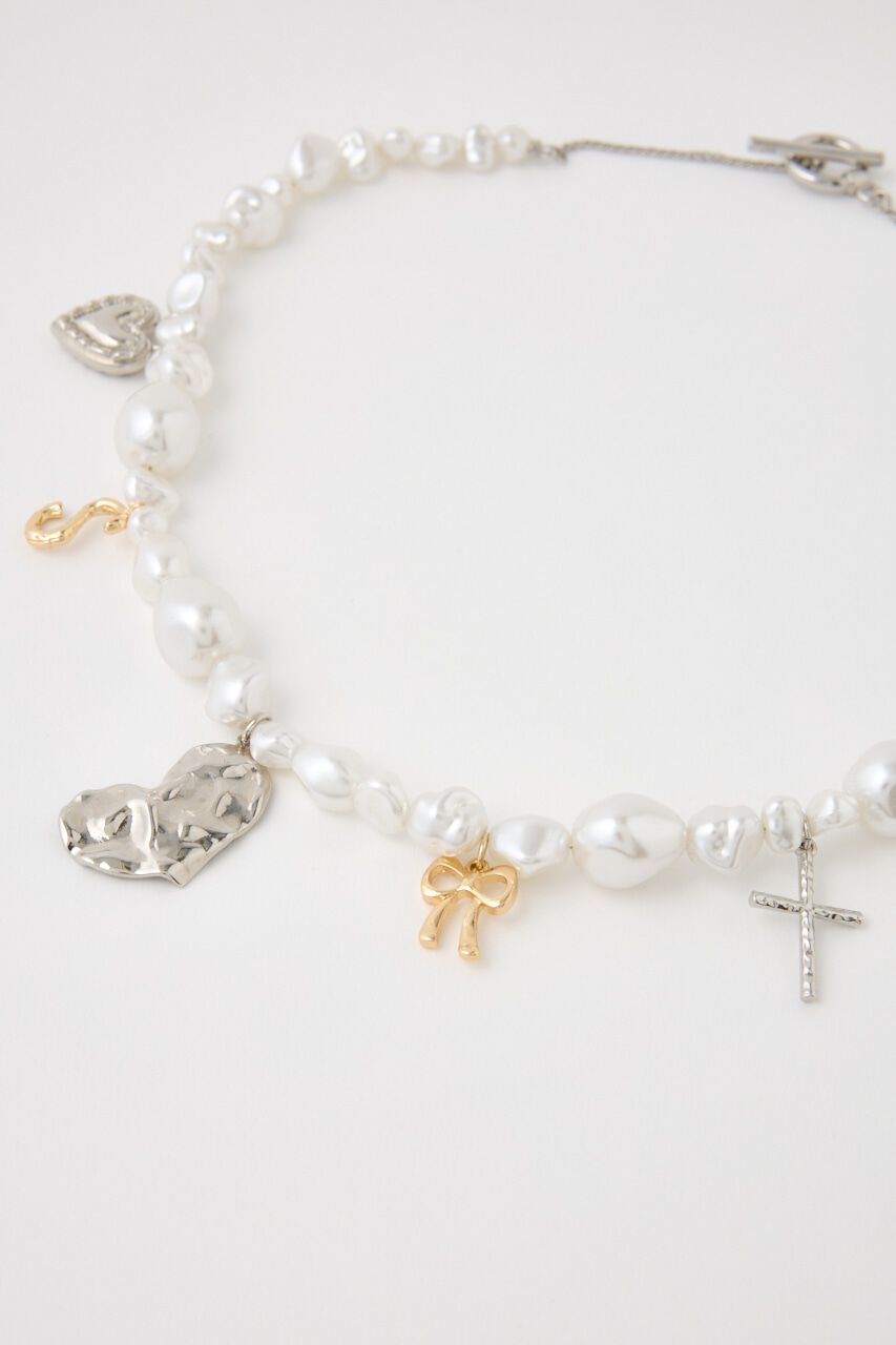 SLY「FAUX PEARL CHARM ネックレス」|ネックレス|