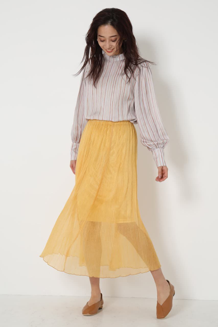 SHEL'TTER SELECT「Color Tulle Pleats Skirt」|スカート|YEL