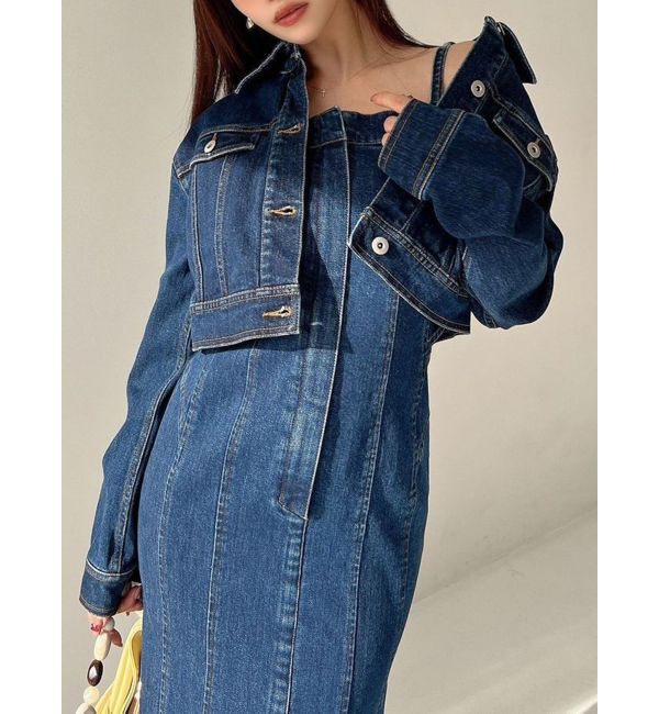 RESEXXY「デニムショートジャケット【セットアップ着用可能】」|デニムジャケット|インディゴ