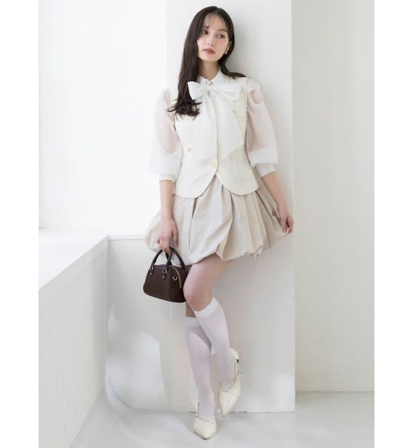 dazzlin「ジレレイヤードコンビミニワンピース」|ワンピース|