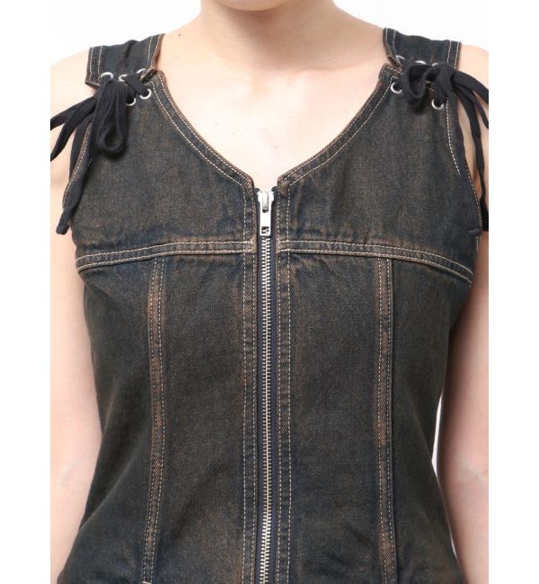 EMODA「プリーツヘムレイヤードデニムワンピース」|ワンピース|