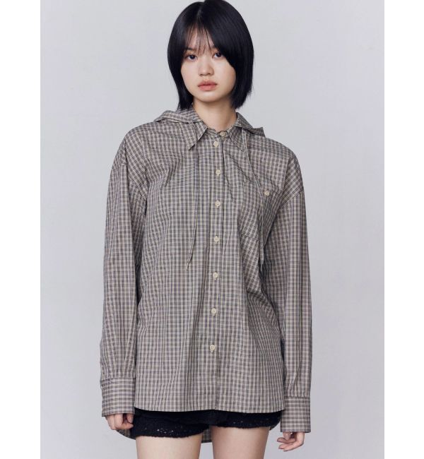 EMODA「ワイドボディフーディシャツ」|シャツ・ブラウス|ベージュ