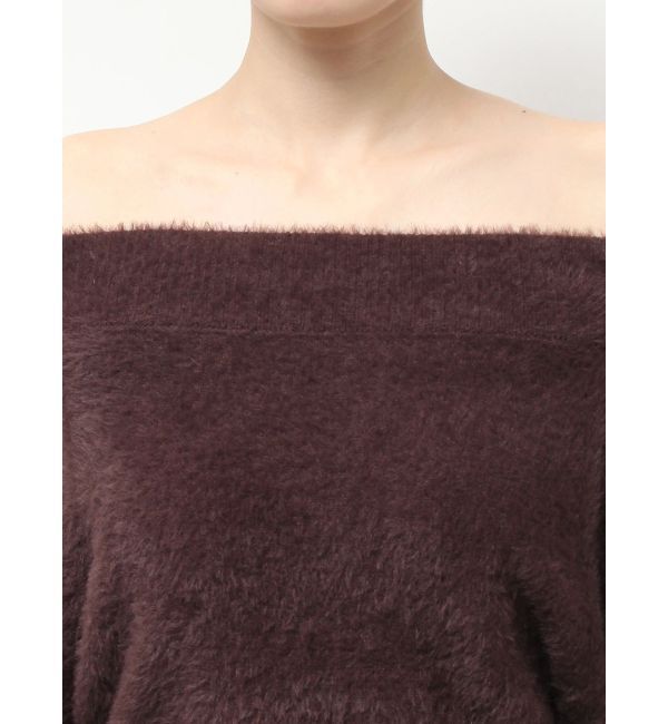 MERCURYDUO「【追加生産】ミニシャギーオフショルニット」|ニット・セーター|