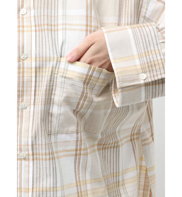 Ungrid「リネン混チェックシャツ」|シャツ・ブラウス|