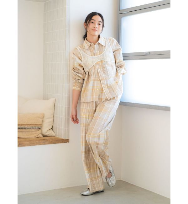 Ungrid「リネン混チェックシャツ」|シャツ・ブラウス|