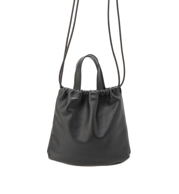 Ungrid「ポケットデザイン巾着レザーバッグ」|ショルダー・メッセンジャー|