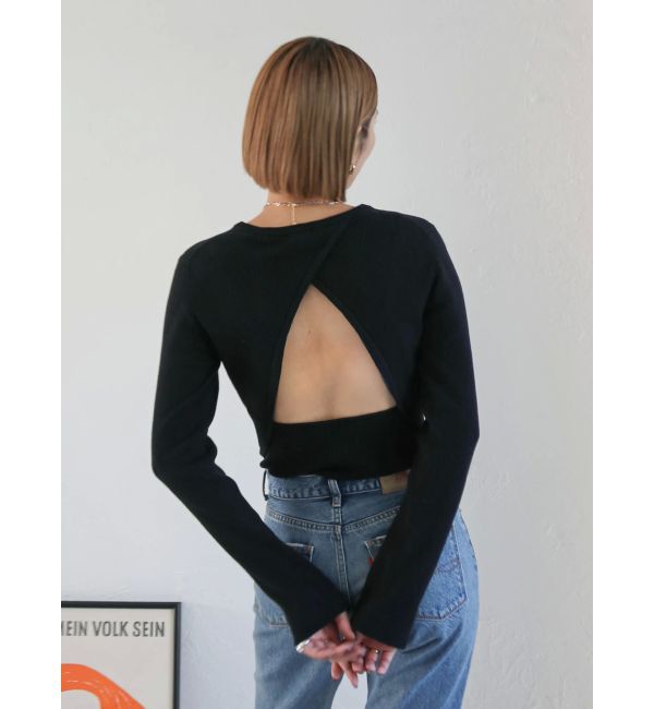 Ungrid「バックデザインニット」|ニット・セーター|ブラック