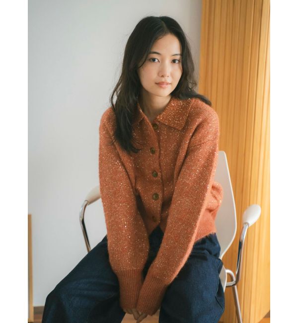 Ungrid「スパンコールポロニットカーディガン」|カーディガン|
