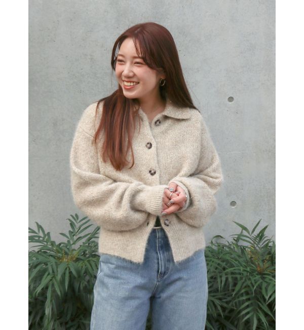 Ungrid「スパンコールポロニットカーディガン」|カーディガン|