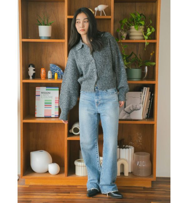 Ungrid「スパンコールポロニットカーディガン」|カーディガン|