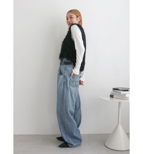 Ungrid「フェザーヤーンニットベスト」|ニット・セーター|