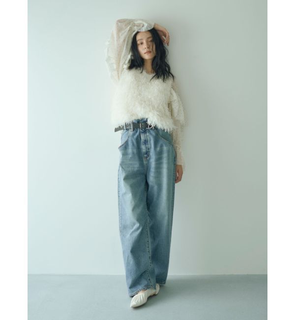 Ungrid「フェザーヤーンニットベスト」|ニット・セーター|