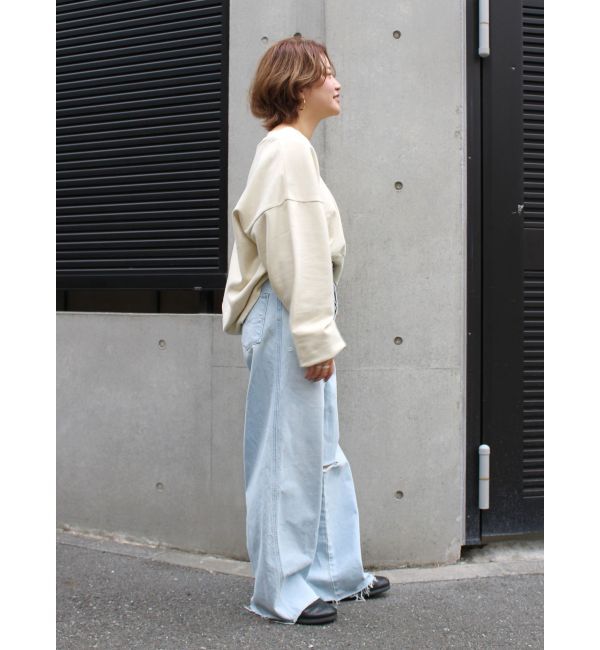 Ungrid「Vネックデザインスウェット」|スウェット・ジャージ|