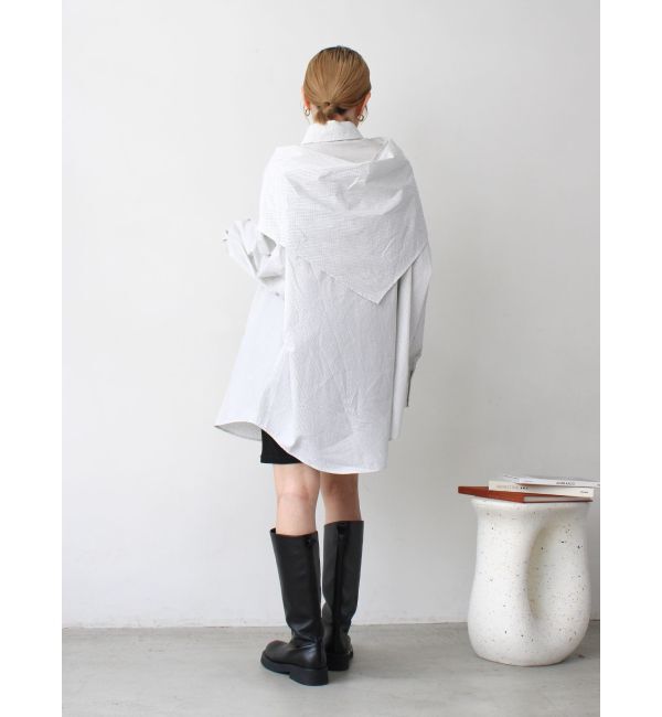 Ungrid「スカーフデザインルーズシャツ」|シャツ・ブラウス|