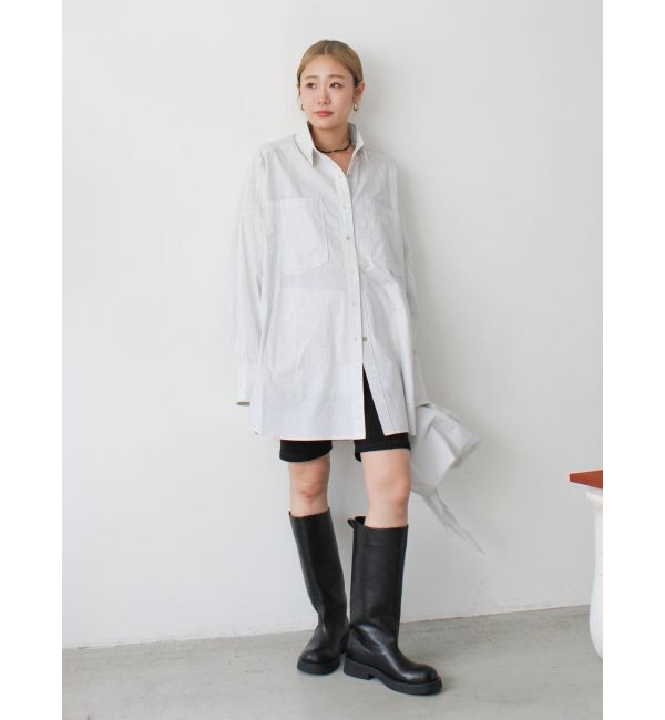 Ungrid「スカーフデザインルーズシャツ」|シャツ・ブラウス|