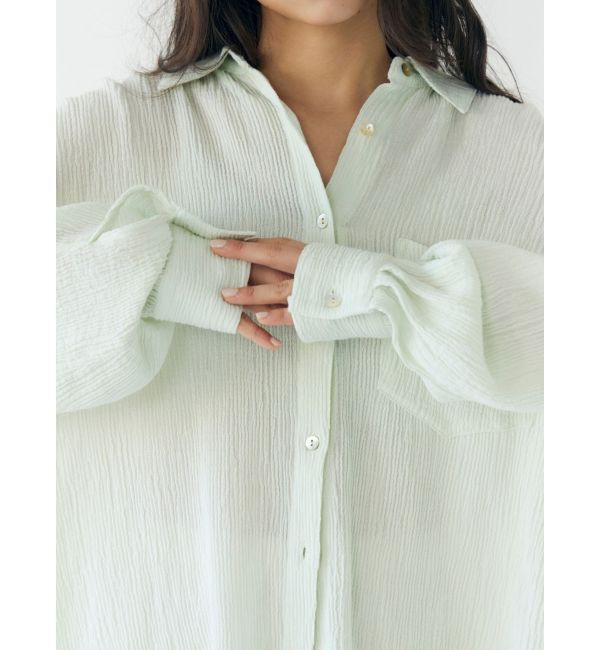 Ungrid「楊柳ビッグルーズシャツ」|シャツ・ブラウス|