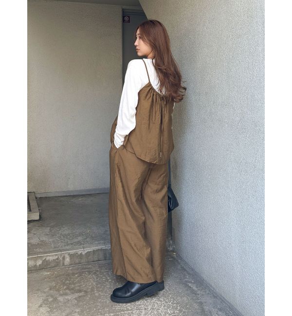 Ungrid「【WEB限定】ウッドビーズコンビキャミセットアップ」|キャミソール|