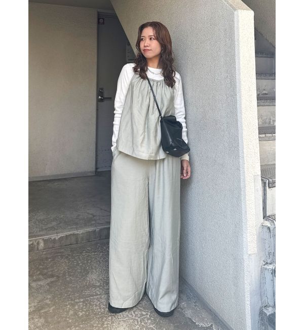 Ungrid「【WEB限定】ウッドビーズコンビキャミセットアップ」|キャミソール|