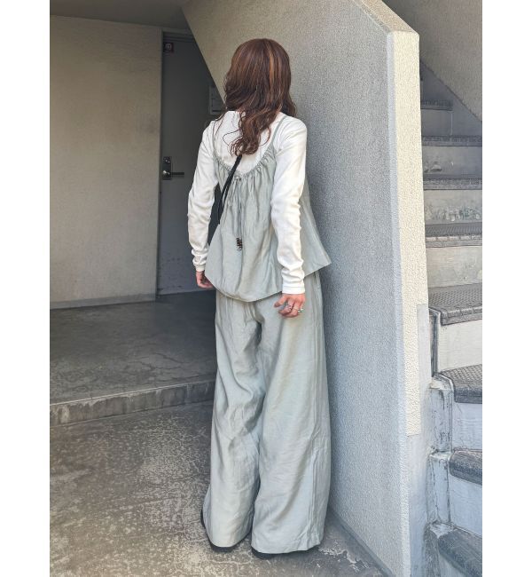 Ungrid「【WEB限定】ウッドビーズコンビキャミセットアップ」|キャミソール|