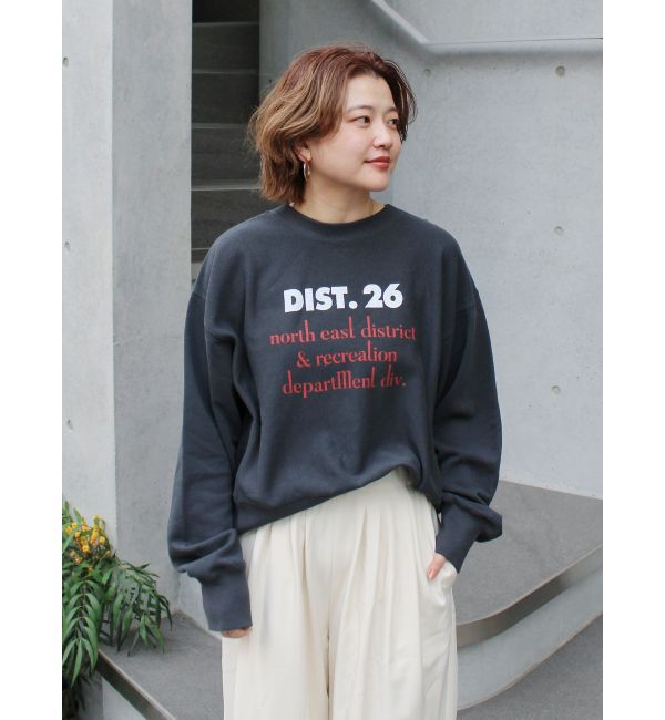 Ungrid「【WEB限定】フロントロゴルーズスウェット」|スウェット・ジャージ|チャコールグレー