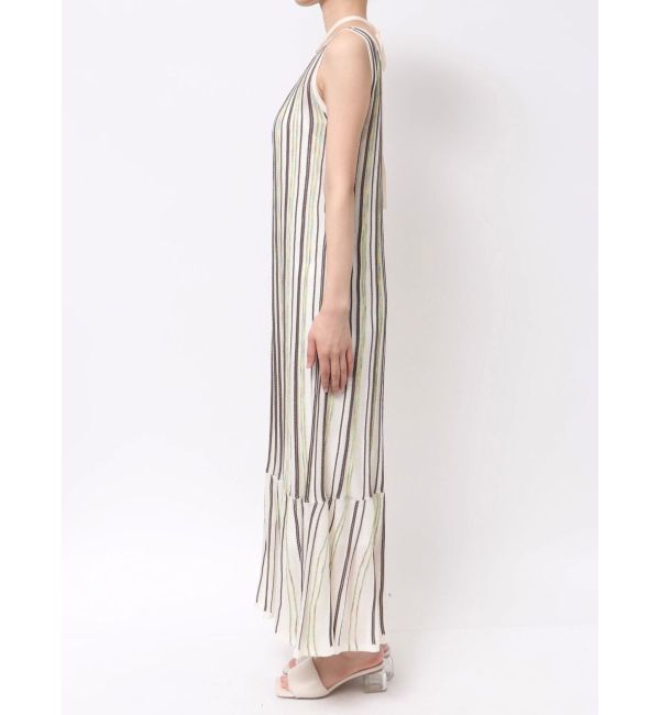 LAGUNAMOON「MIXストライプチョーカーニットワンピース」|ワンピース|