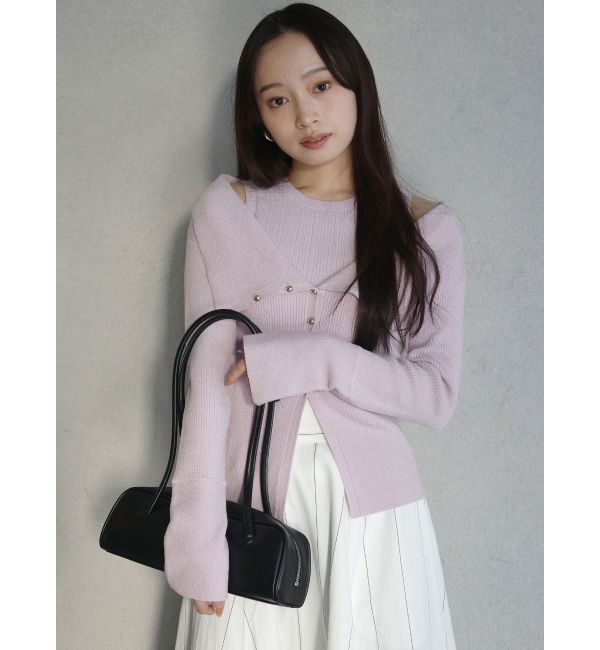 LAGUNAMOON「オフショルニットアンサンブル」|ニット・セーター|ラベンダー