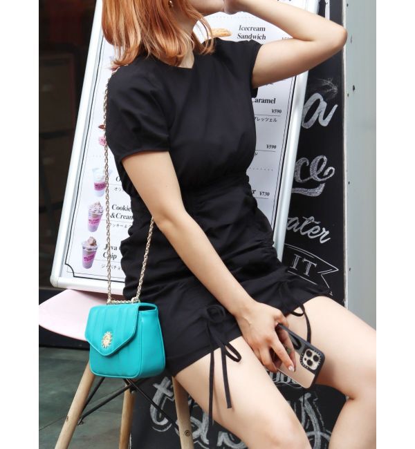 EVRIS「【WEB限定】ドロストミニワンピース」|ワンピース|