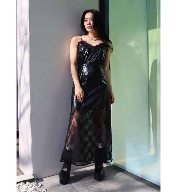 EVRIS「レースキャミワンピース」|ワンピース|ブラック