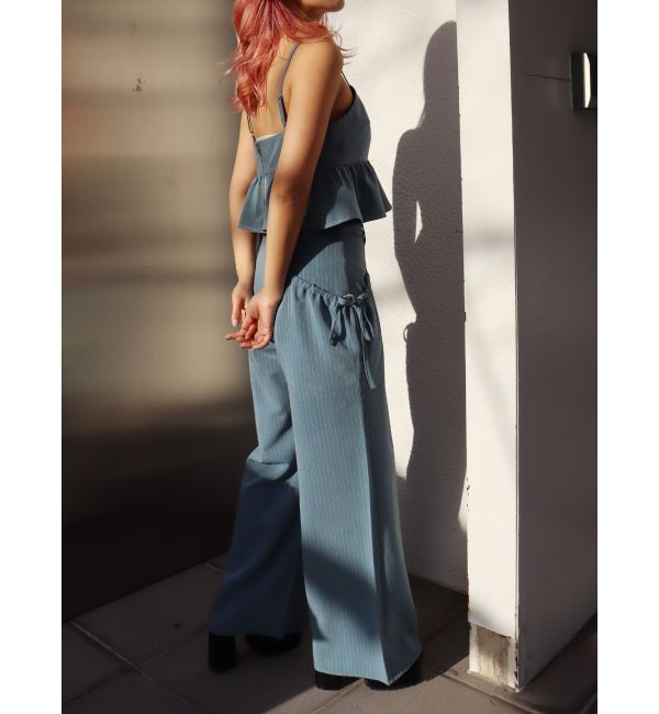 EVRIS「ピンストライプペプラムビスチェ【セットアップ着用可能】」|キャミソール|