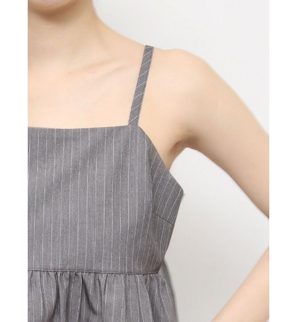 EVRIS「ピンストライプペプラムビスチェ【セットアップ着用可能】」|キャミソール|