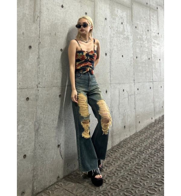 EVRIS「タイダイプリントシアーキャミソール」|キャミソール|