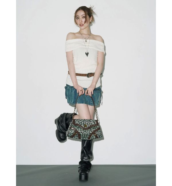 EVRIS「オフショルニットチュニック」|ニット・セーター|