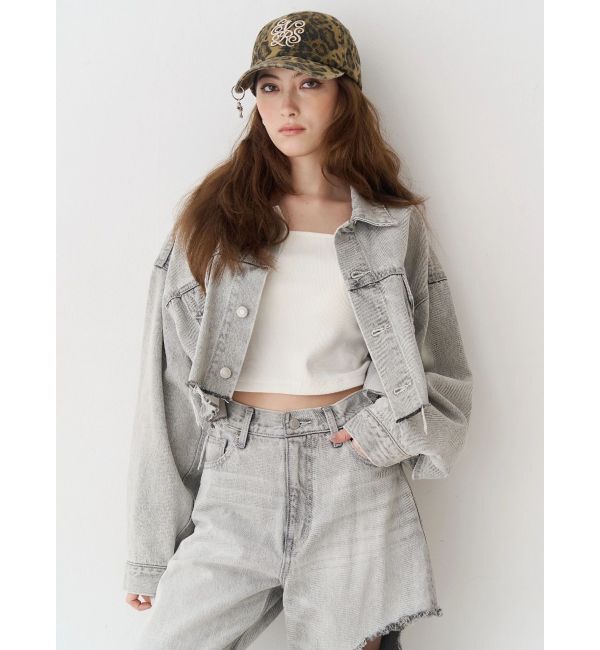 EVRIS「カットアウトワイドデニムパンツ【セットアップ着用可能】」|デニム|