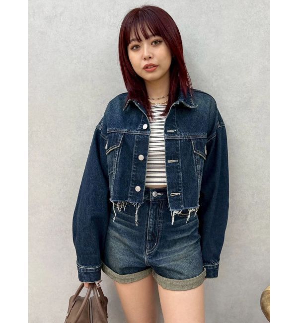 EVRIS「ヴィンテージライクカラーショートデニムパンツ【セットアップ着用可能】」|デニム|