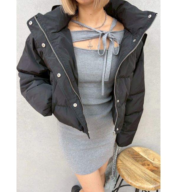 EVRIS「カットアウトニットミニワンピース」|ワンピース|