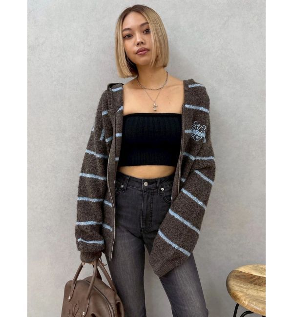 EVRIS「オーバーサイズフードニットトップス【セットアップ着用可能】」|ニット・セーター|