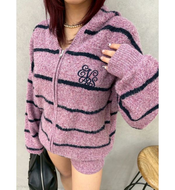 EVRIS「オーバーサイズフードニットトップス【セットアップ着用可能】」|ニット・セーター|