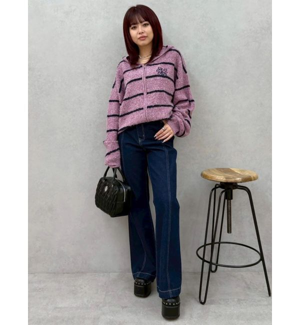 EVRIS「オーバーサイズフードニットトップス【セットアップ着用可能】」|ニット・セーター|