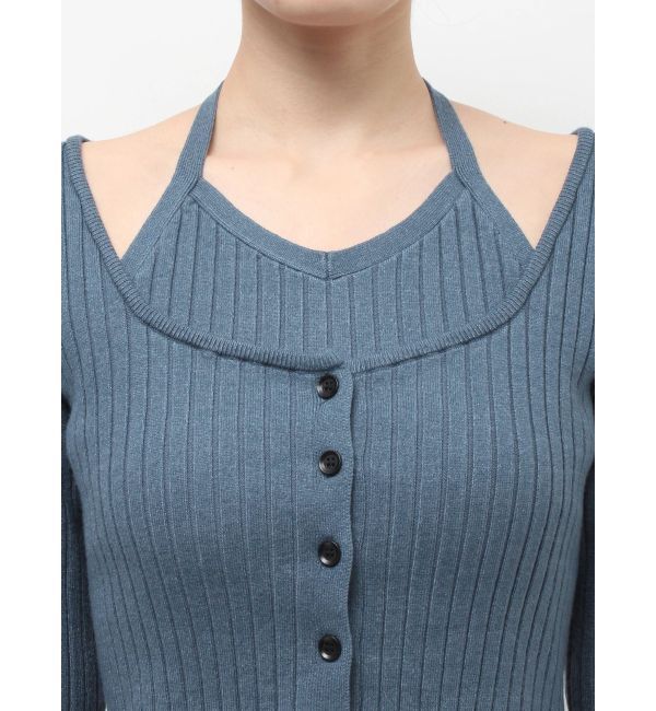 EVRIS「レイヤードホルターネックミニワンピース」|ワンピース|