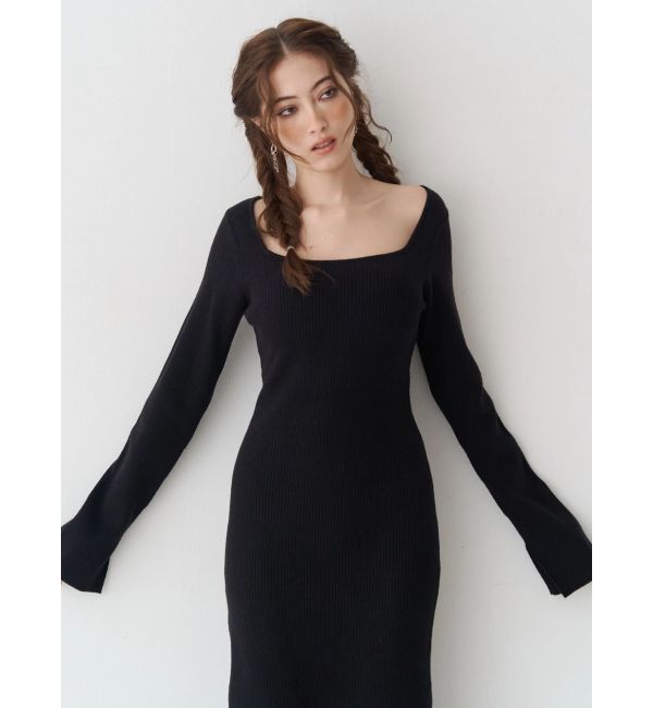 EVRIS「バックリボンロングニットワンピース」|ワンピース|