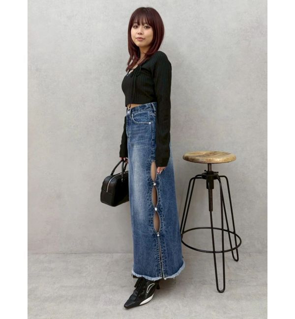 EVRIS「ストラップデザインリブニットトップス」|ニット・セーター|