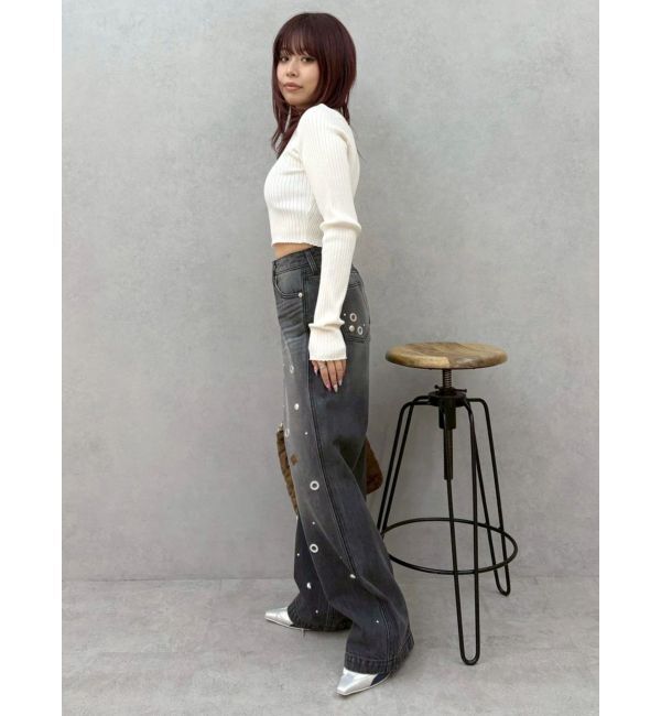 EVRIS「ストラップデザインリブニットトップス」|ニット・セーター|