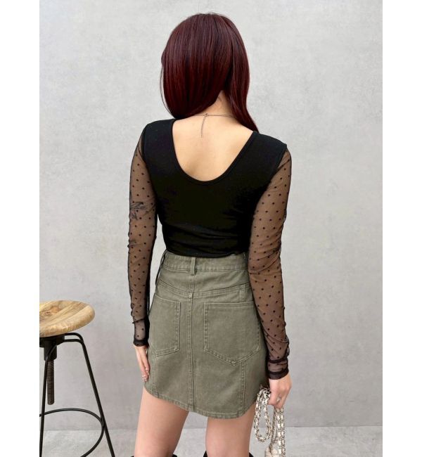 EVRIS「レースアップボディースーツ」|Tシャツ・カットソー|