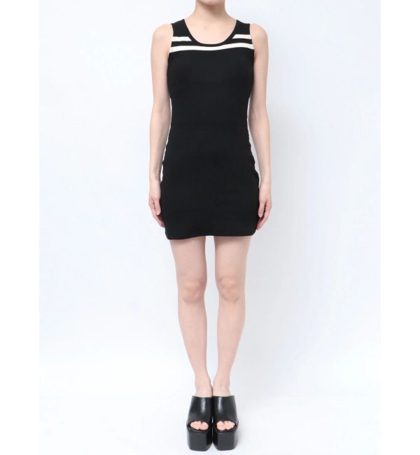 GYDA「ネックラインノースリーブタイトミニワンピース」|ワンピース|