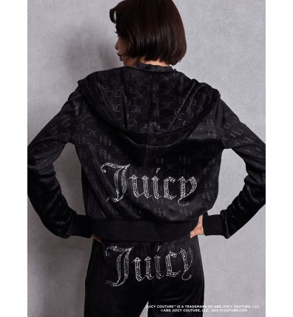 GYDA「GYDA&times;Juicy Couture GG JC Emboss Big Bling Velour Hoodie」|パーカー|