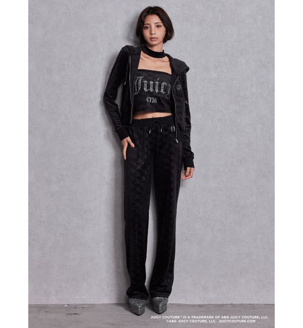 GYDA「GYDA&times;Juicy Couture GG JC Emboss Big Bling Velour Hoodie」|パーカー|