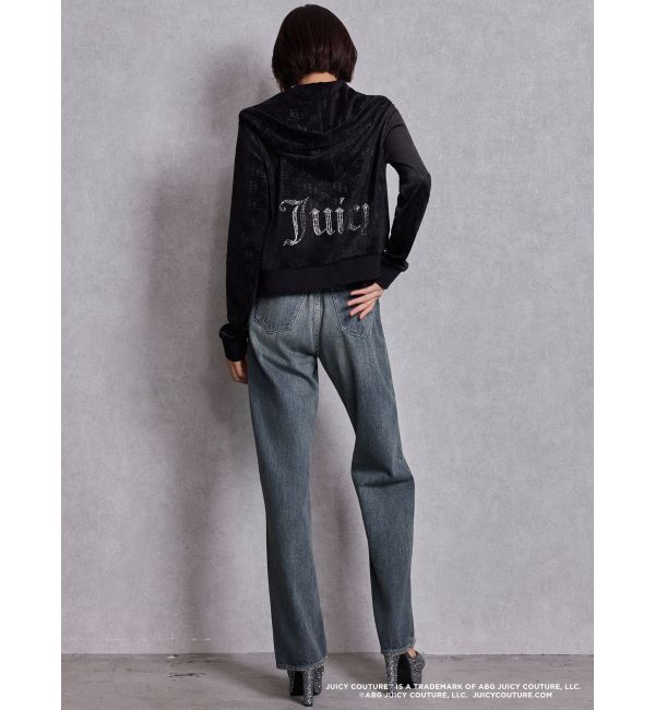 GYDA「GYDA&times;Juicy Couture GG JC Emboss Big Bling Velour Hoodie」|パーカー|
