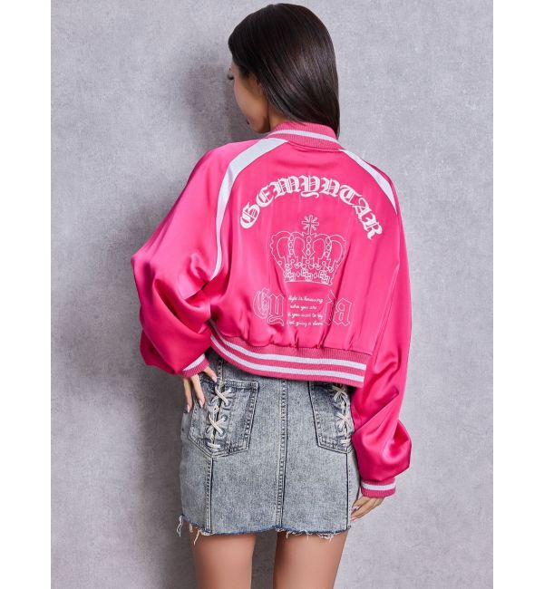 GYDA「BACK GYDA logo Shortブルゾン」|ブルゾン・スタジャン|